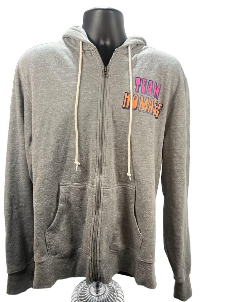 Homage Hang Loose Zip Up Hoodie Grey 4