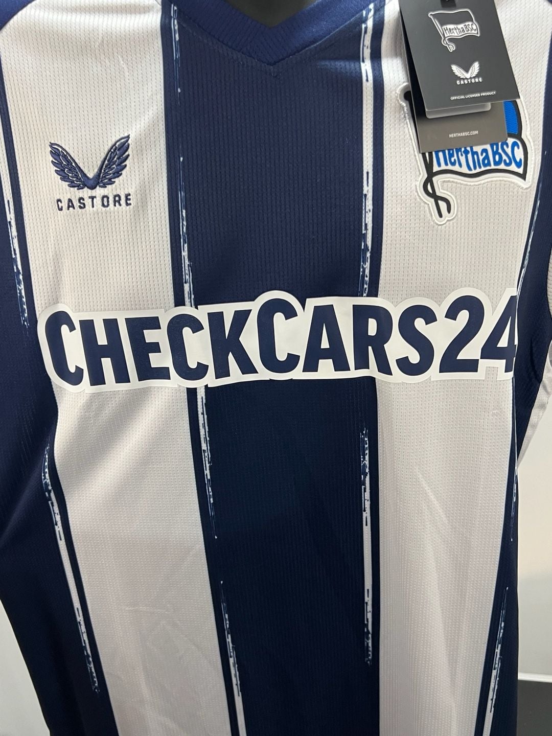 Castore Hertha BSC Home Jersey Blue White Soccer Football Shirt 4