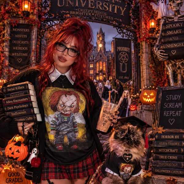 Chucky Prodigiez Graphic T-Shirt Size L Black