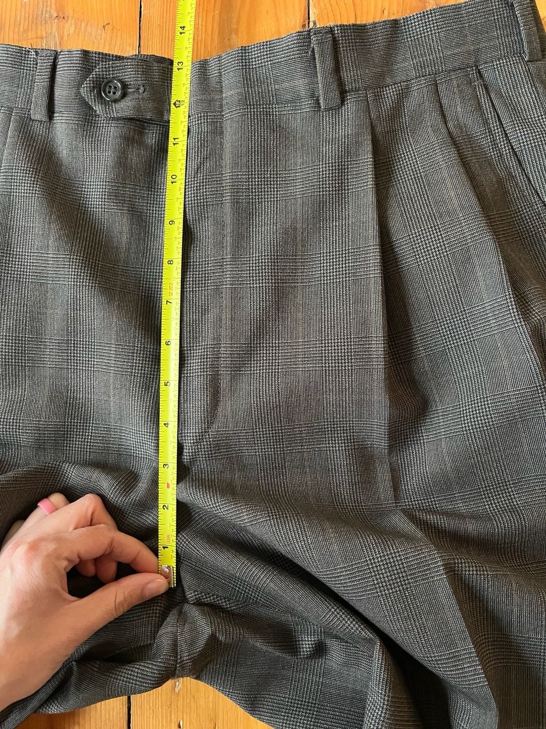 Burberrys Vtg 100% Wool Gray Plaid Suit Mitchells of Westport Union Tag 42R 36 10
