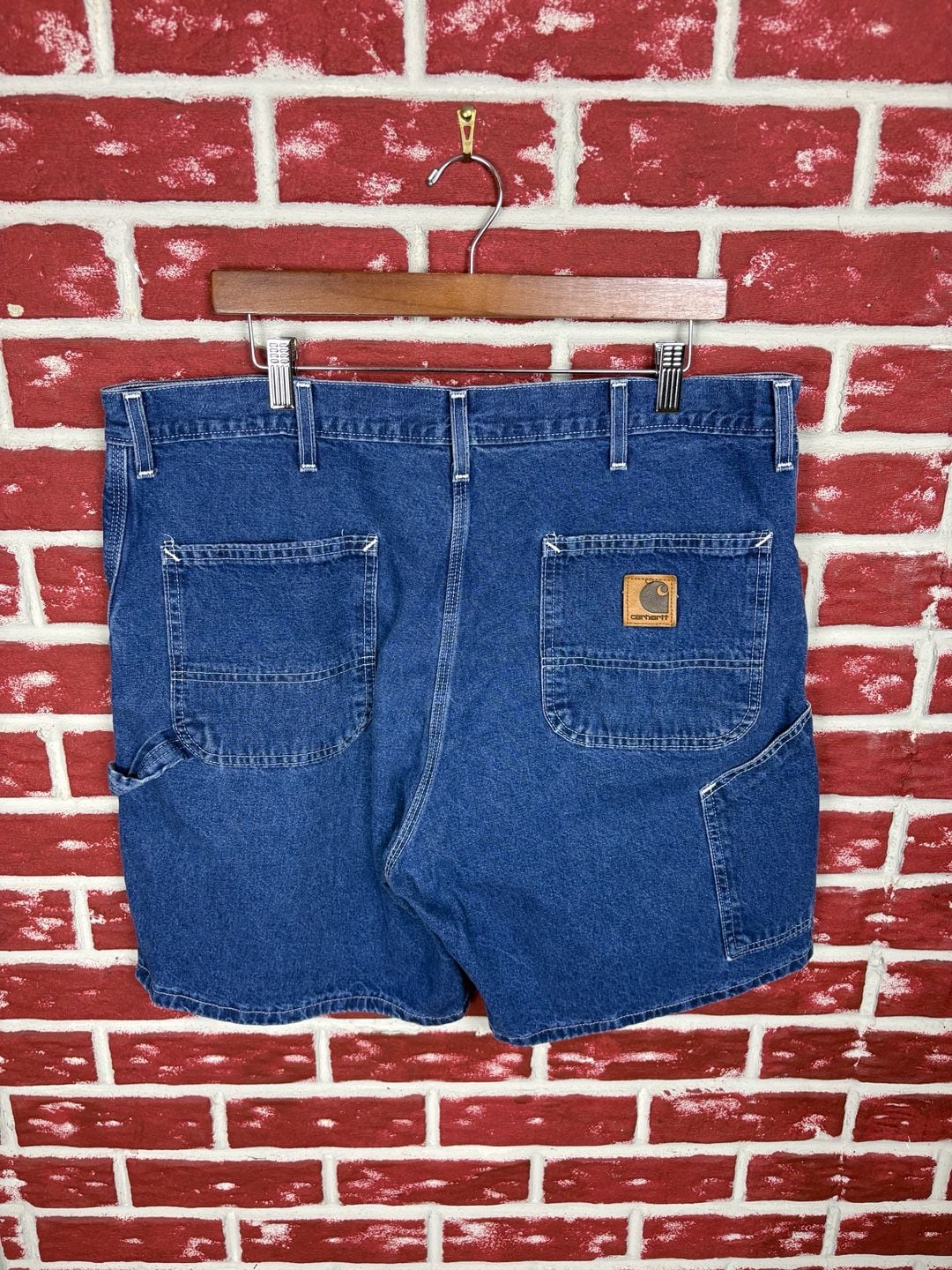 Carhartt B28DST Denim Carpenter Shorts Union Size 40 Blue Workwear 2