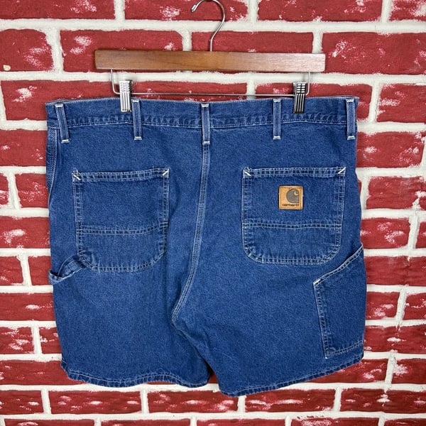 Carhartt B28DST Denim Carpenter Shorts Union Size 40 Blue Workwear
