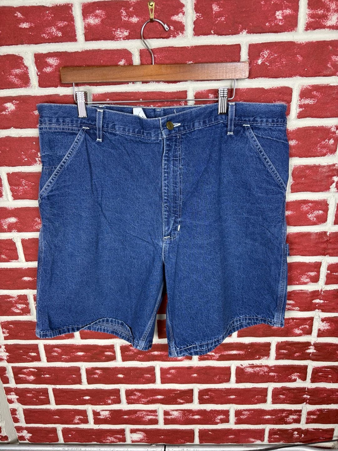 Carhartt B28DST Denim Carpenter Shorts Union Size 40 Blue Workwear 3