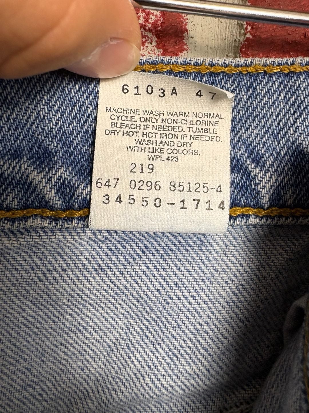 Levi's 550 Relaxed Fit Denim Shorts Size 36 Blue orange tab Jorts 1996 4