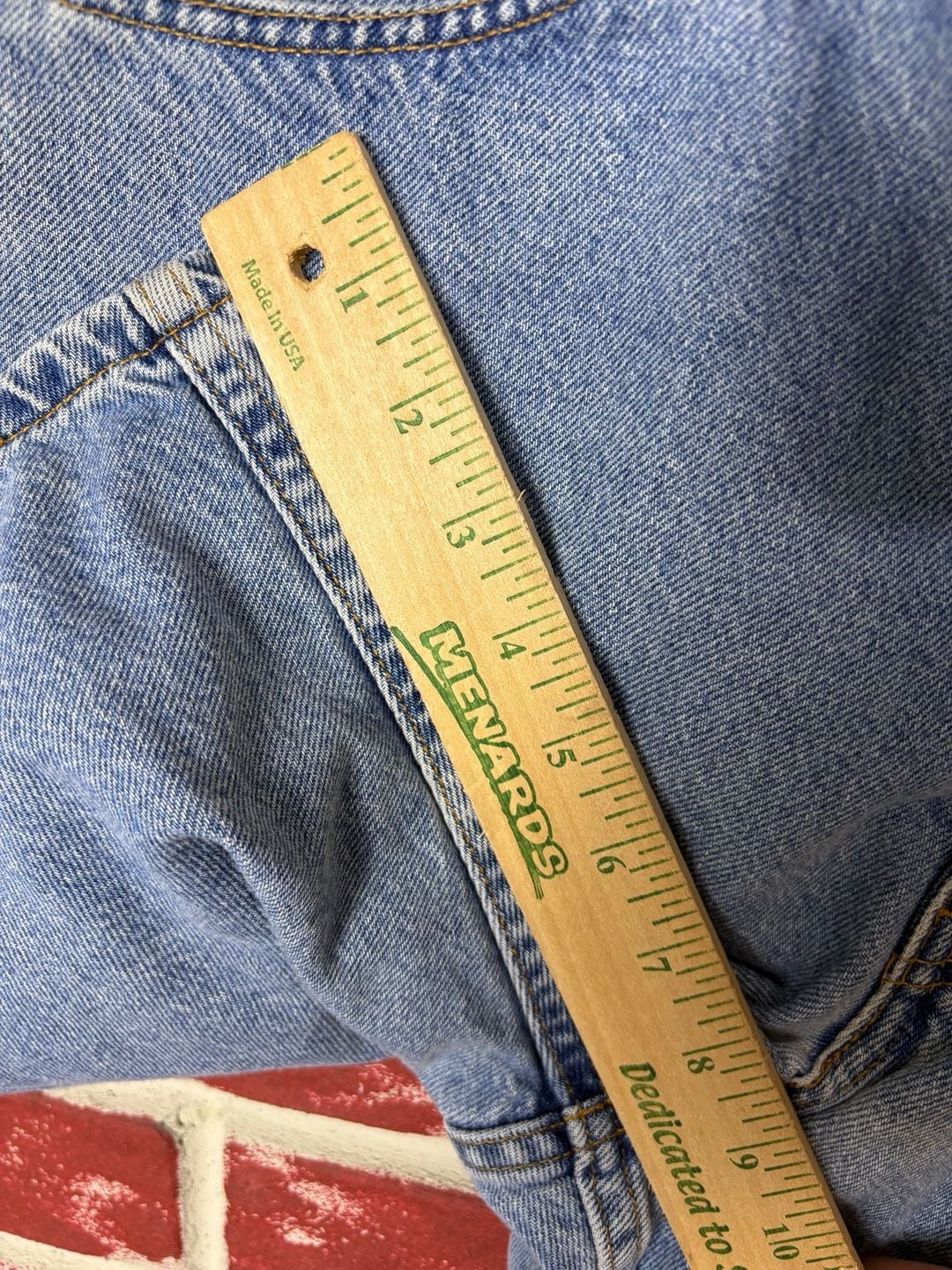 Levi's 550 Relaxed Fit Denim Shorts Size 36 Blue orange tab Jorts 1996 6