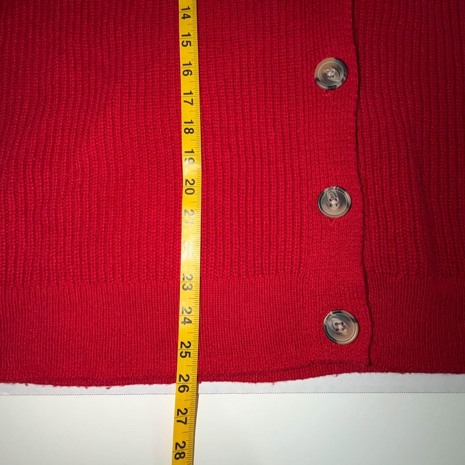 Old Navy Red Chunky V-neck Sweater Cardigan 3XL Cozy Grandpa Core 7