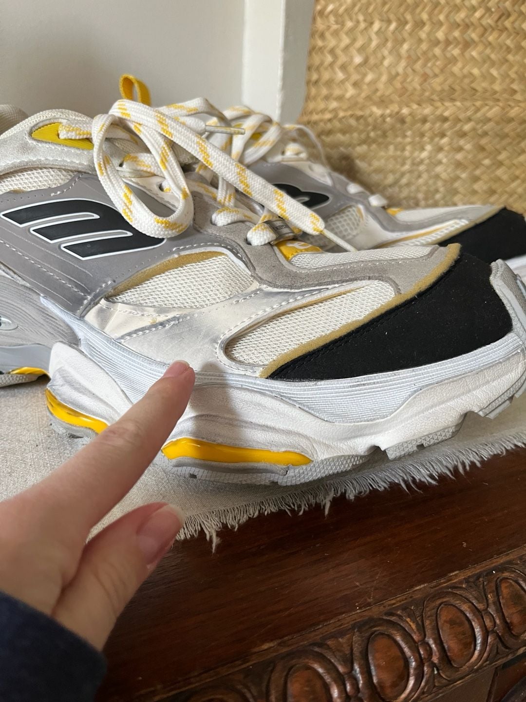 Balenciaga Cargo Sneakers in grey and yellow 3