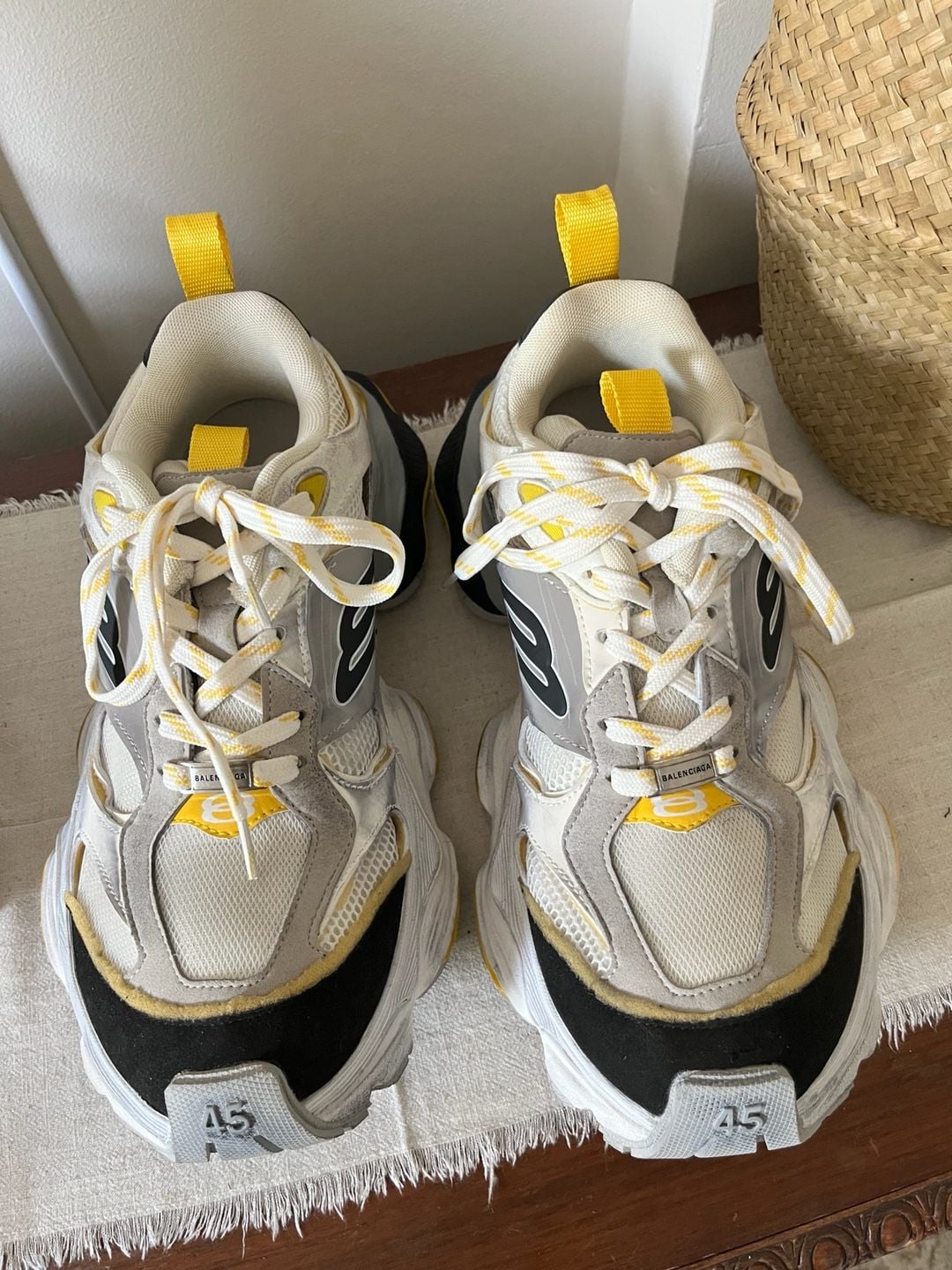 Balenciaga Cargo Sneakers in grey and yellow 5