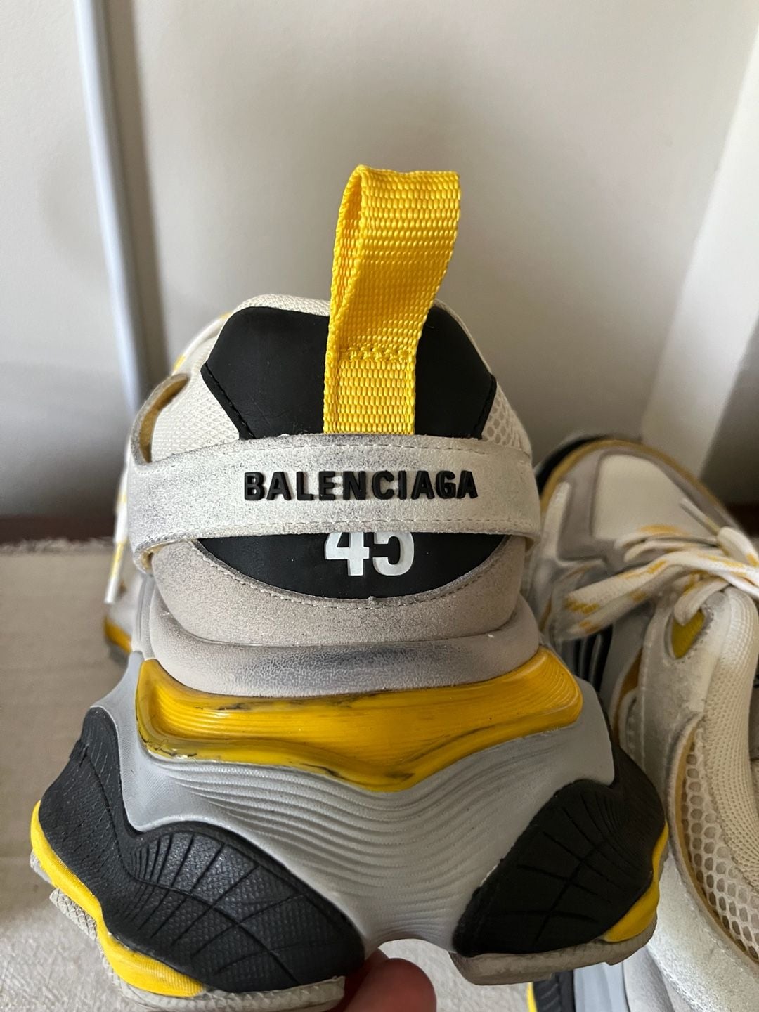 Balenciaga Cargo Sneakers in grey and yellow 7