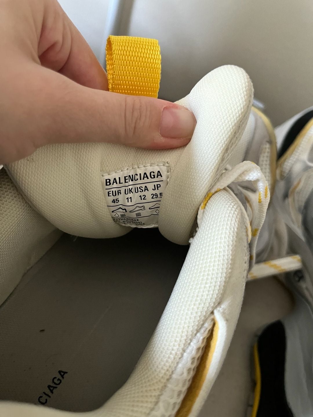 Balenciaga Cargo Sneakers in grey and yellow 9