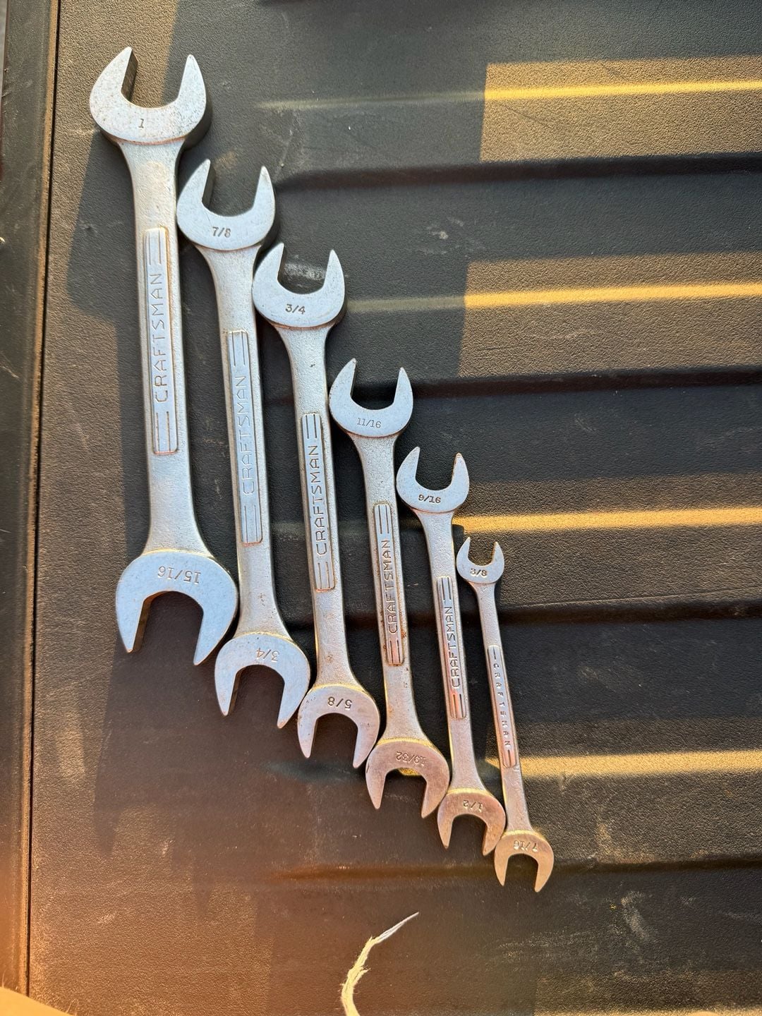 Craftsman Double Open End Wrench Set 7-Piece V-Series USA 1