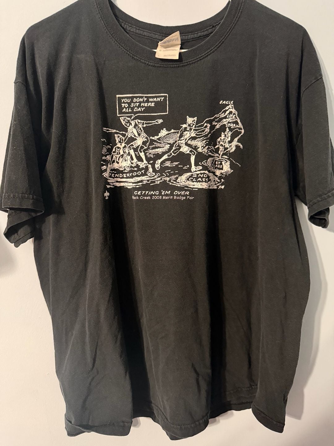 Gildan Black Creek 2008 Merit Badge Fair T-Shirt Size L Black Cotton 2