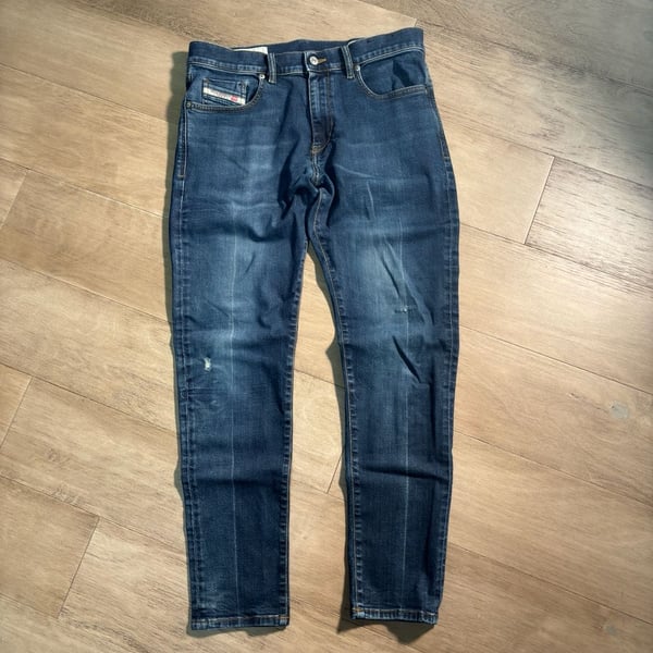 Diesel D-Strukt Tapered Jeans Size W31 L30 Blue Stretch Distressed