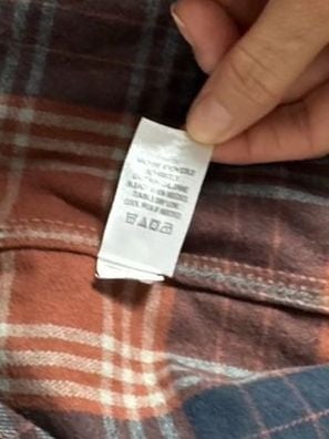 Ridgecut Toughwear Plaid Flannel Button Up Shirt Size LT Orange Blue 7