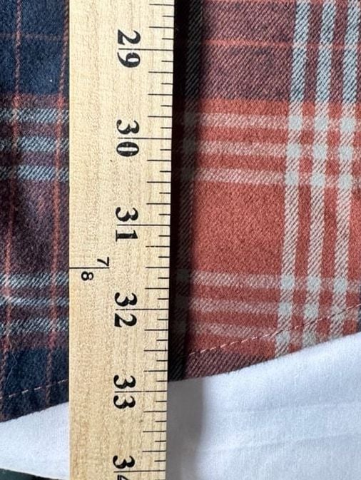 Ridgecut Toughwear Plaid Flannel Button Up Shirt Size LT Orange Blue 10