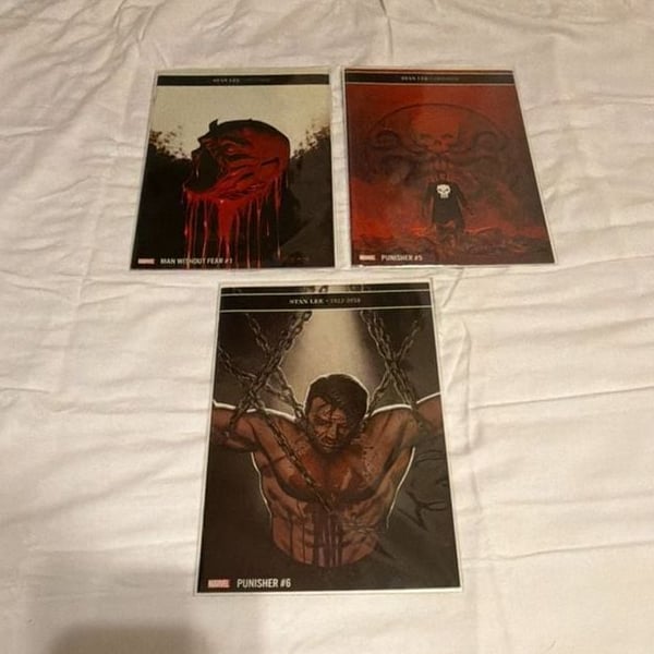 Marvel Comics Punisher 3 Lot Stan Lee Tribute Comics