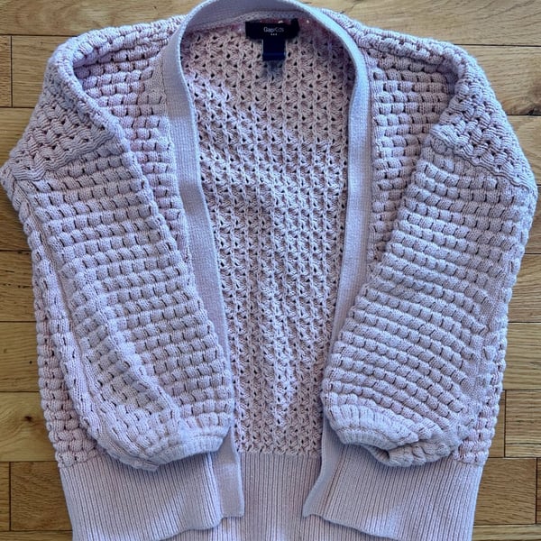GapKids Cardigan Size XS Pink Open Knit Sweater