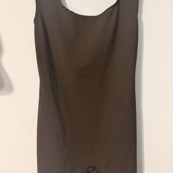Unbranded Scoop Neck Romper Size L Black Polyester