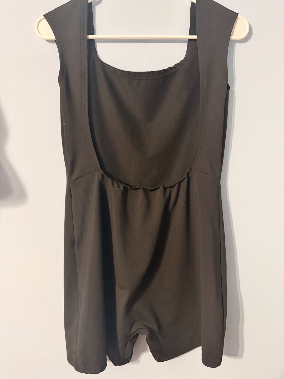 Unbranded Scoop Neck Romper Size L Black Polyester 4