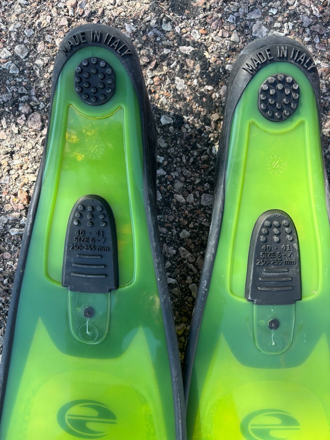 Deep See Swim Fins Size 6-7 Green Black Scuba Flippers 2