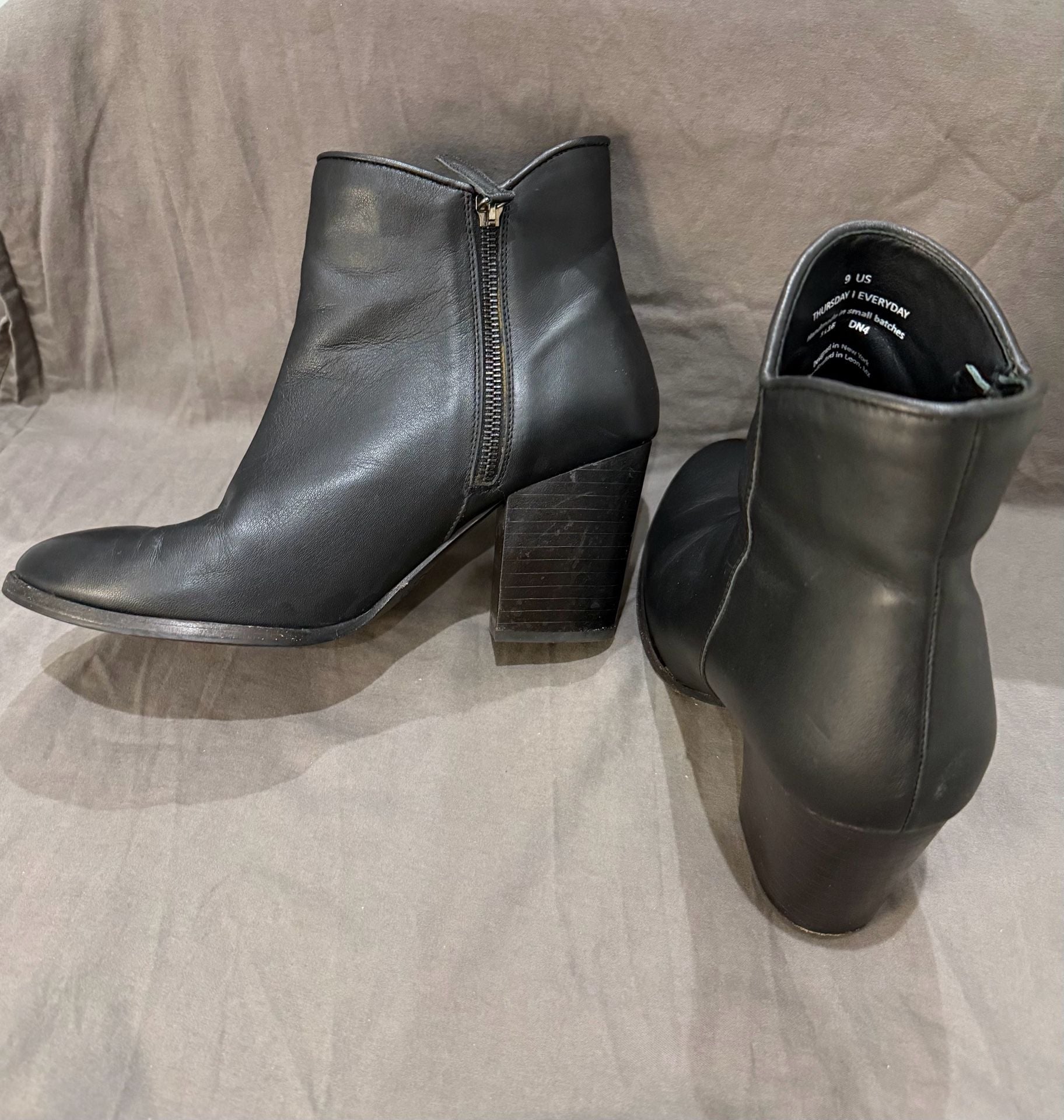 Thursday Boot Co. Uptown Bootie Size 9 Black Leather Ankle Boots 3