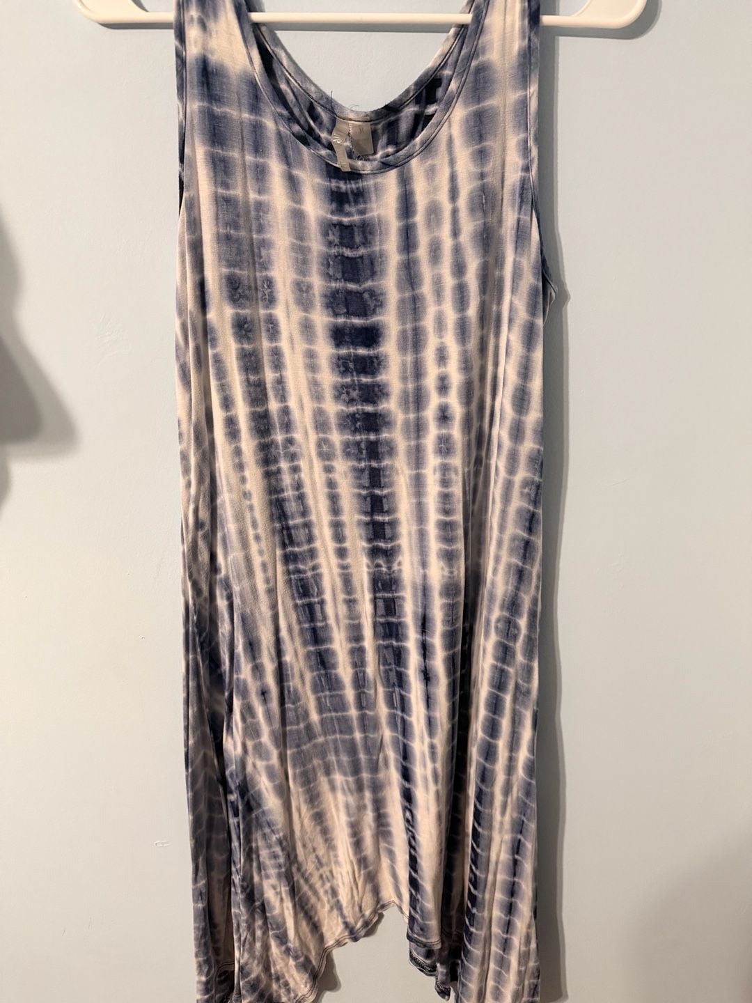 Silverwear Tank Dress Size M Blue Tie Dye Maxi 2