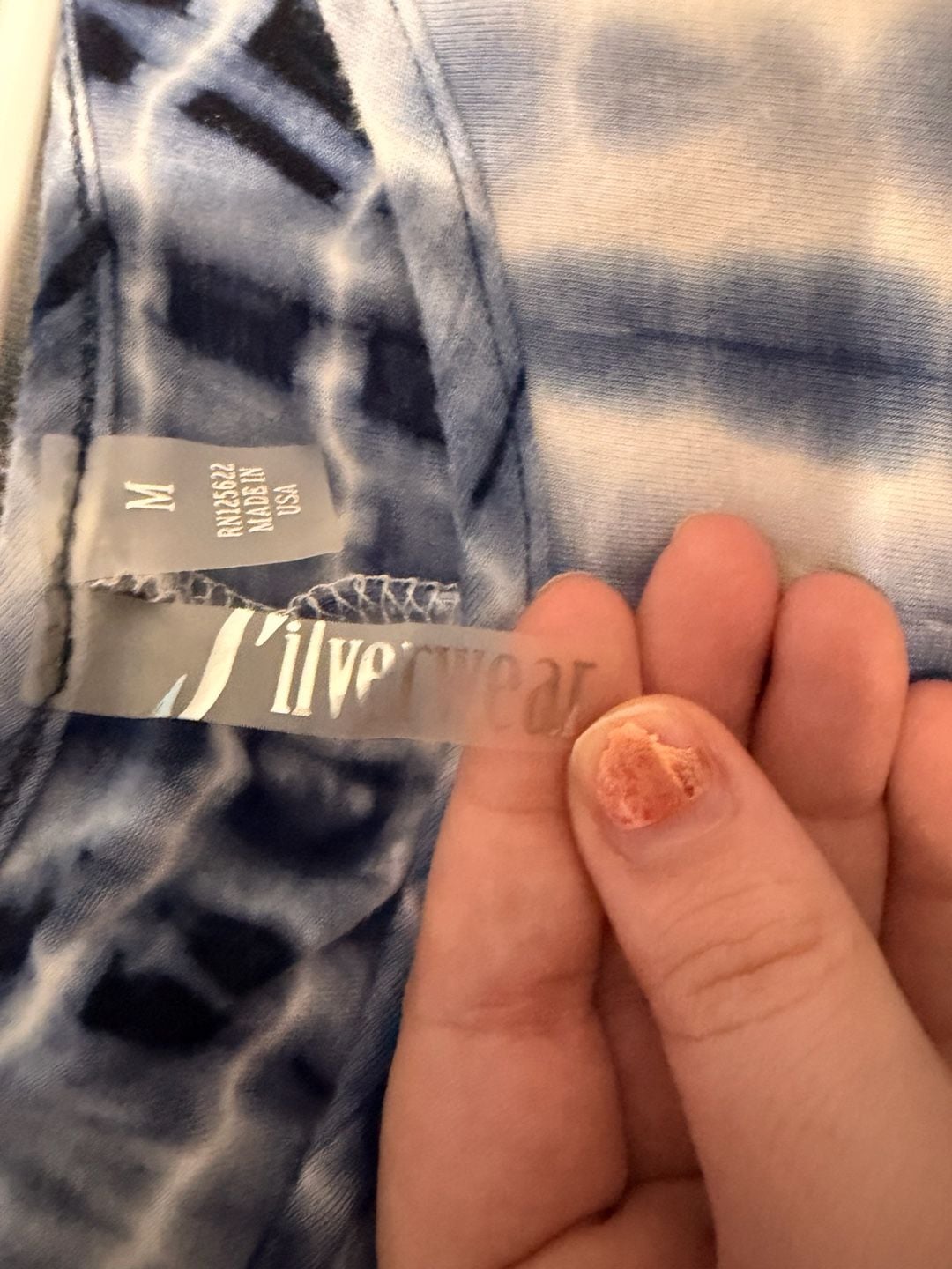 Silverwear Tank Dress Size M Blue Tie Dye Maxi 3