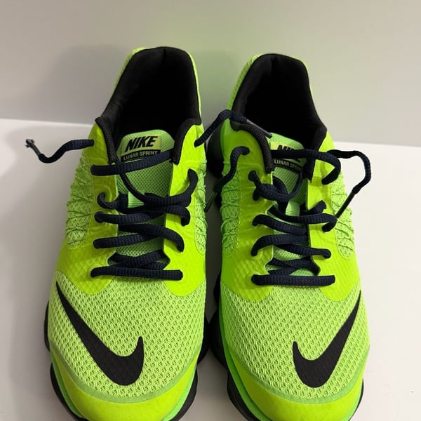 Nike Lunar Sprint Size 7Y Volt Black Youth Running Shoes