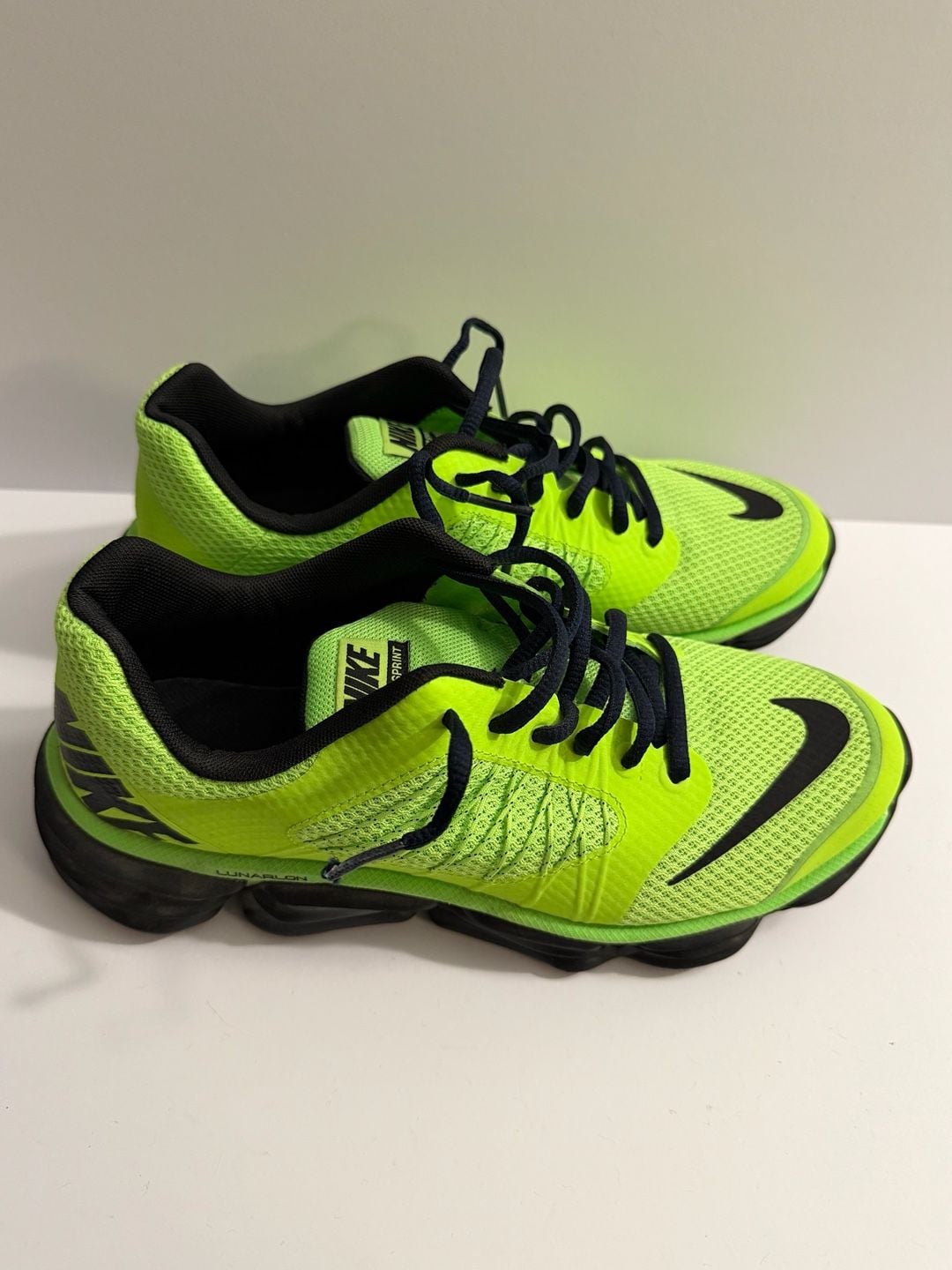 Nike Lunar Sprint Size 7Y Volt Black Youth Running Shoes 3