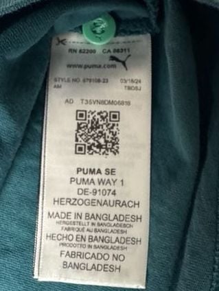 Puma Essential+ Block Men's Polo Size XL Green Teal Colorblock 9