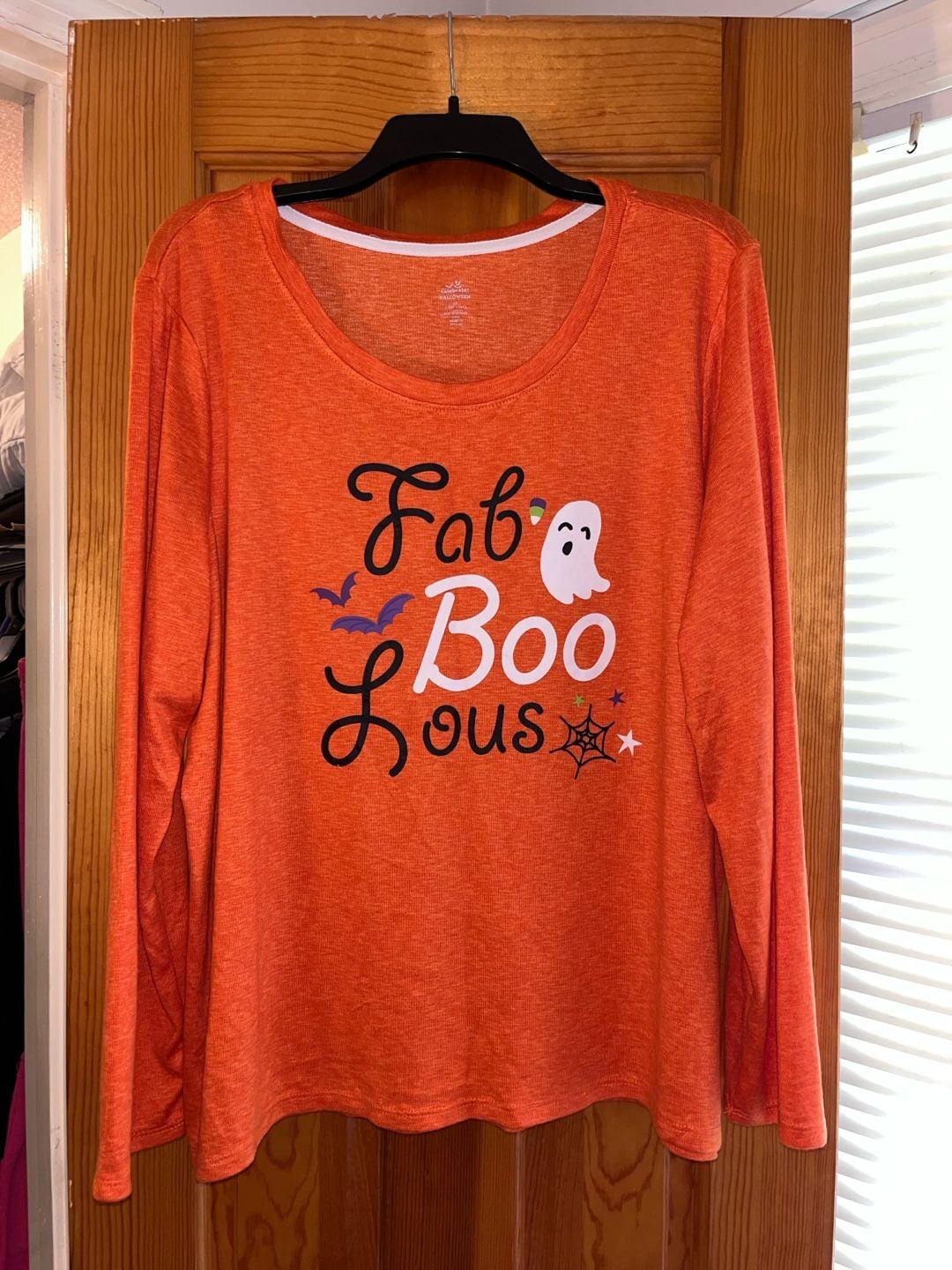 Way to Celebrate Halloween Pajamas Set 2X 18W-20W Orange Fab Boo Lous Ghost 2