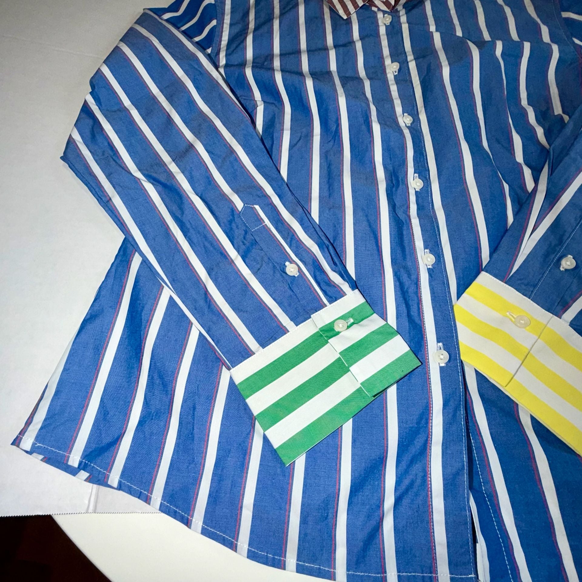 Rosie Assoulin x Target Eclectic Grandpa Striped Poplin Button Down Shirt Size M 3