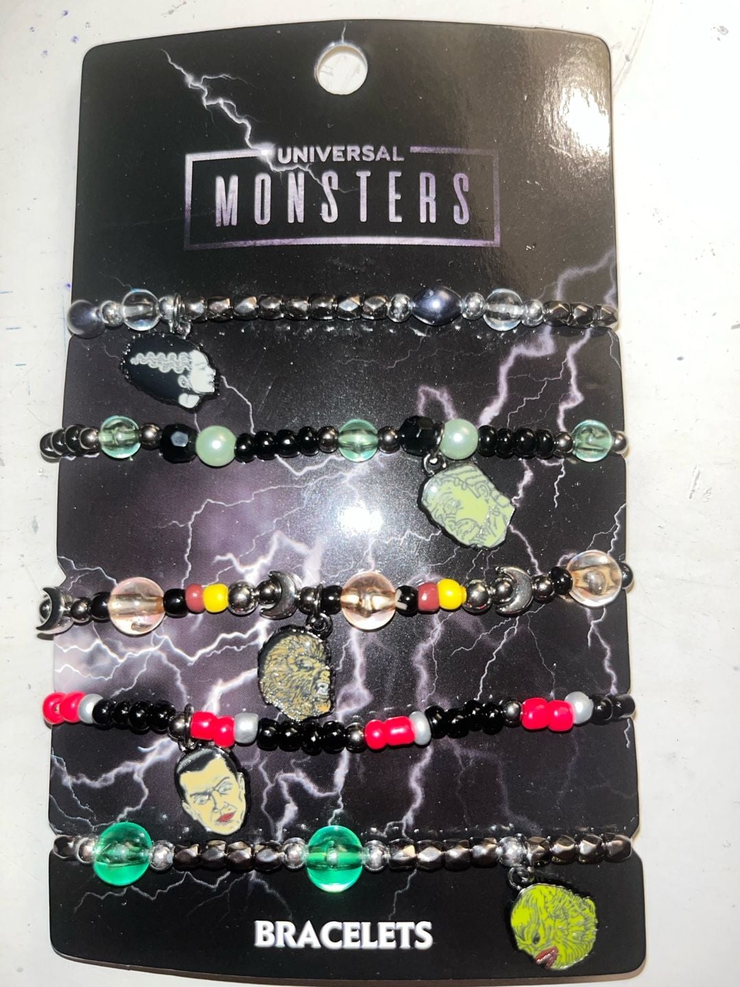 Universal Monsters Charm Bracelets Set of 5 Horror Halloween stretch  7