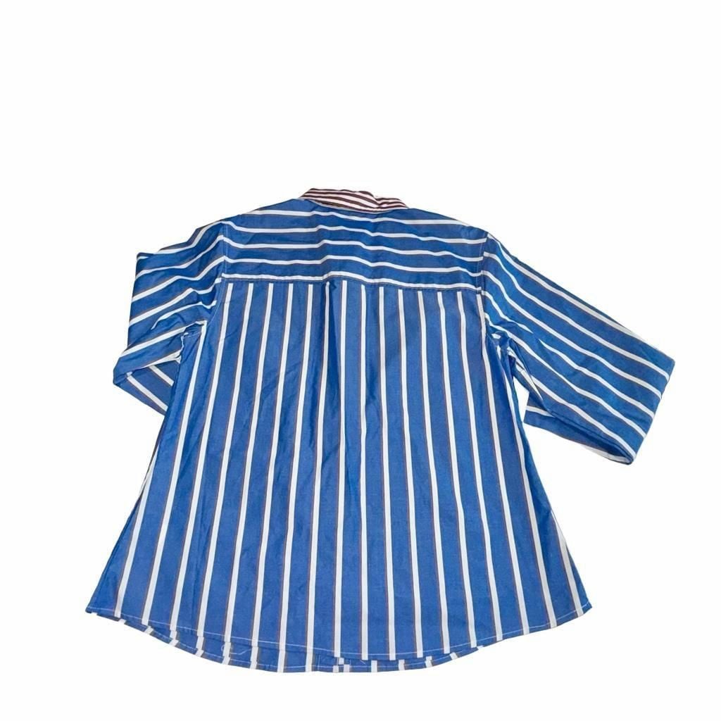 Rosie Assoulin x Target Eclectic Grandpa Striped Poplin Button Down Shirt Size M 8