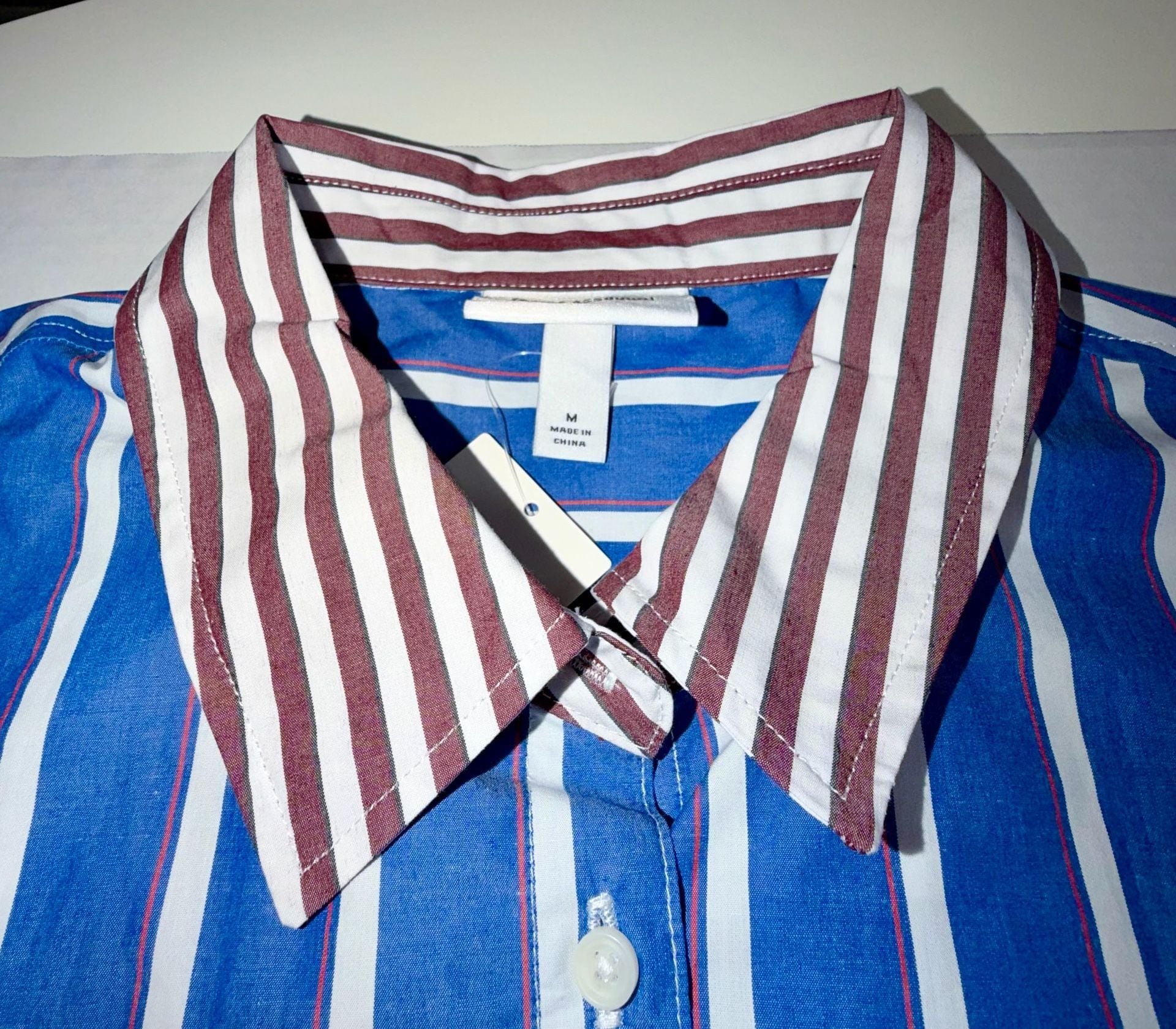 Rosie Assoulin x Target Eclectic Grandpa Striped Poplin Button Down Shirt Size M 7