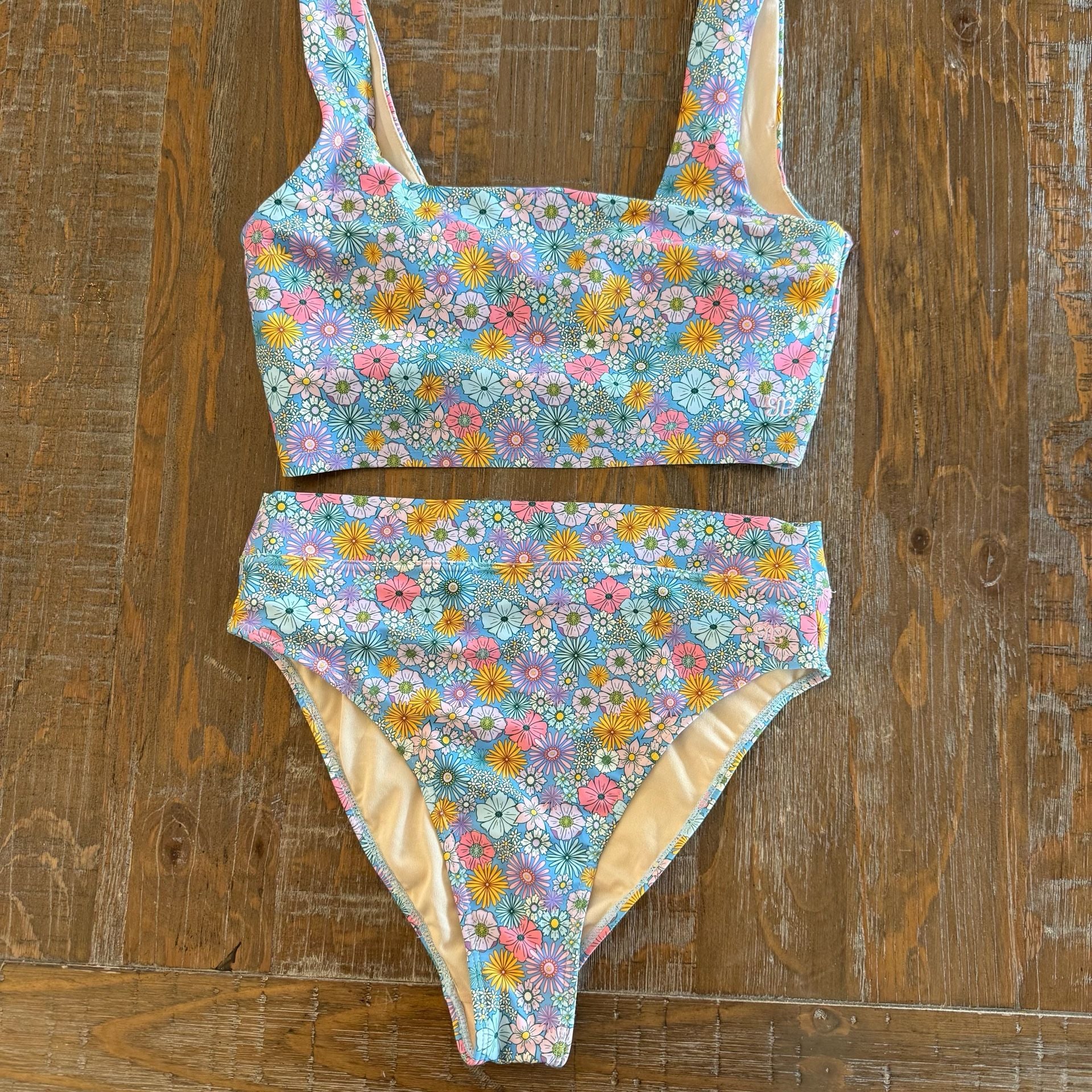 Albion Darling Blue bikini set small top medium bottoms 1