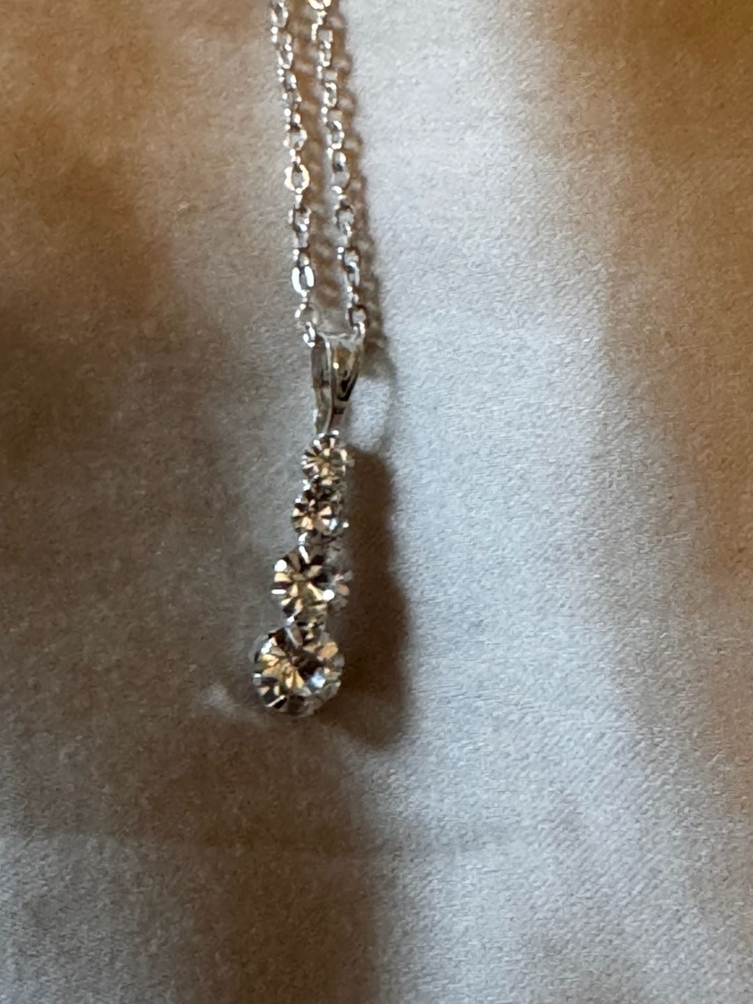 Monet Timeless Collection Graduated Stone Drop Necklace One Size Silver Tone 4