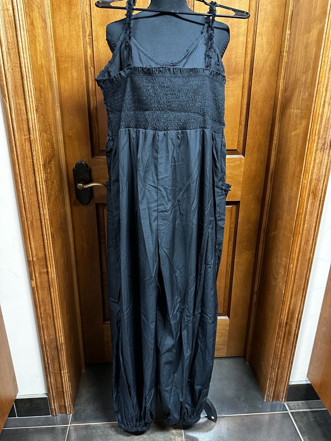 EMERY ROSE Black Lace Trim V-Neck Loose Jumpsuit 7