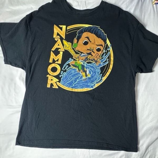 Funko Marvel Namor Wakanda Forever T-Shirt Size XL Black