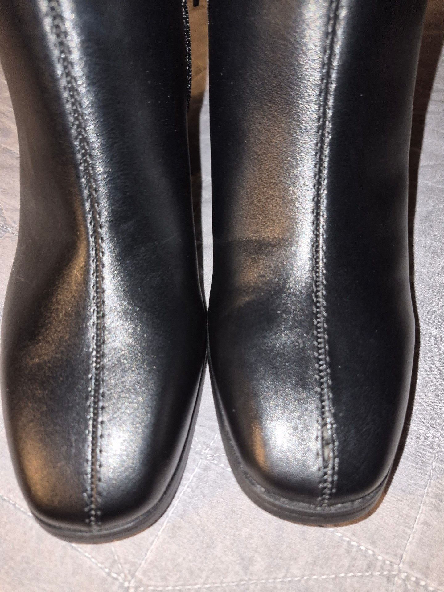 Soda Ankle Boots Size 7 Black Block Heel Buckle Strap 3