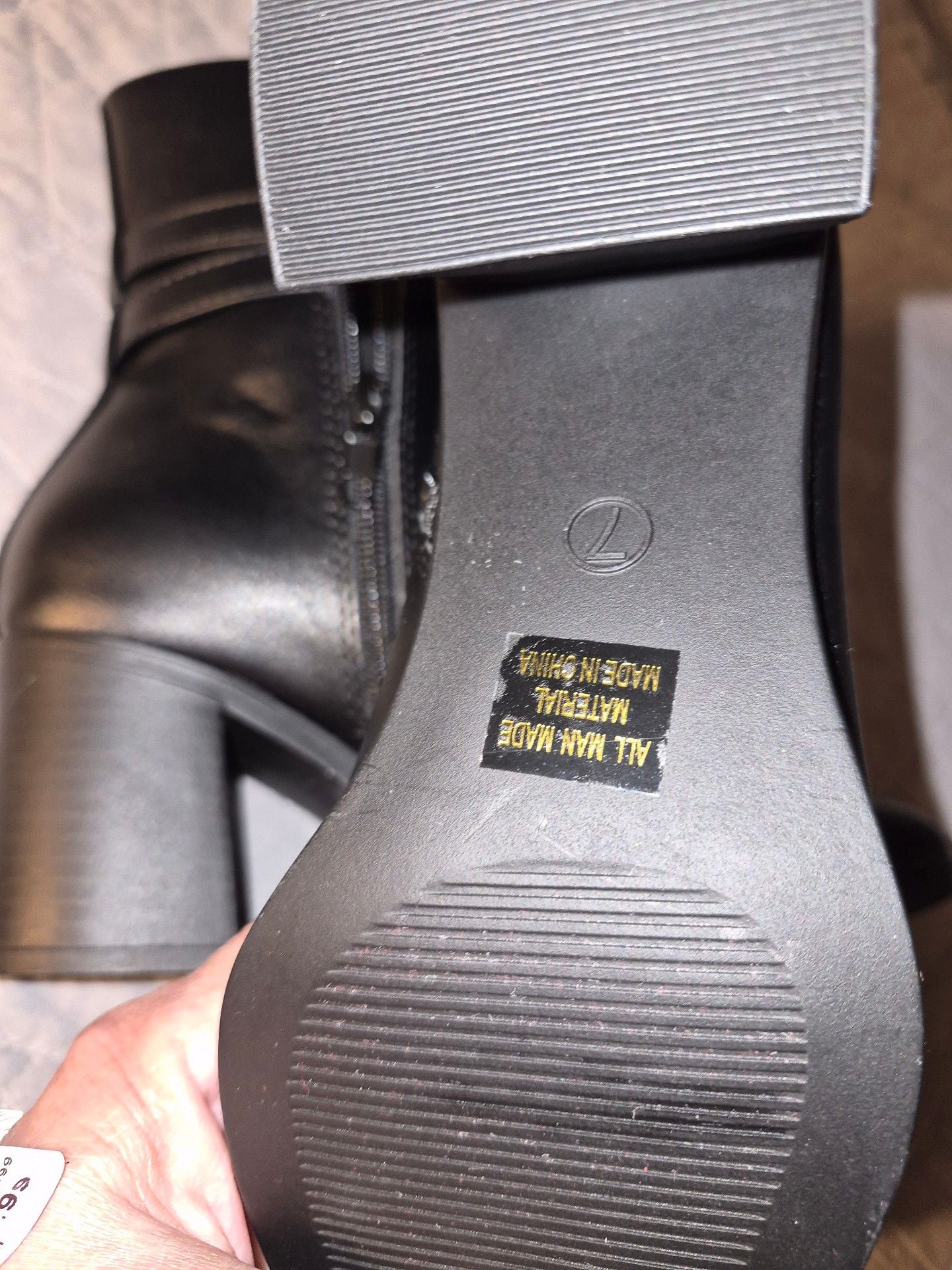 Soda Ankle Boots Size 7 Black Block Heel Buckle Strap 7