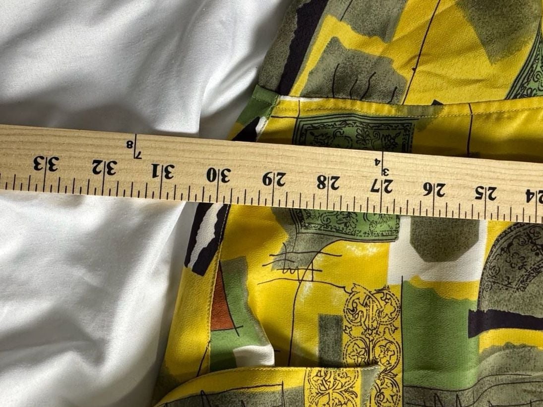 Goouch Vintage Abstract Button Up Shirt Size L Yellow Multi 8