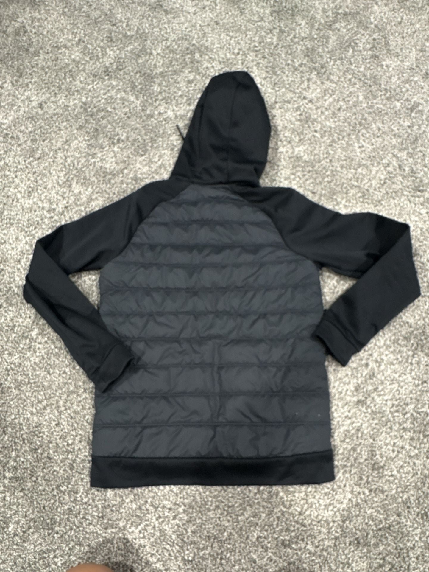 Nike Therma Training Jacket Size S Black Quilted Full Zip Hoodie 5