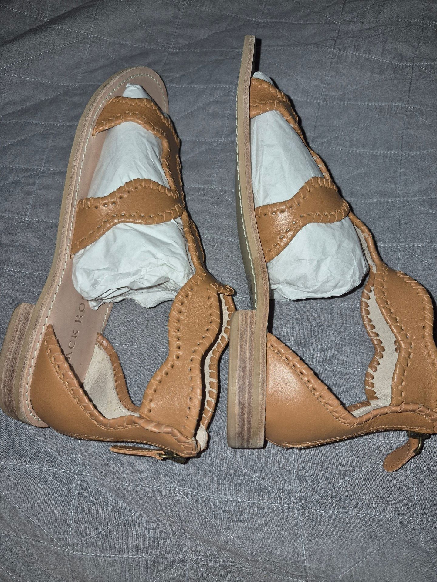 Jack Rogers Lauren Gladiator Sandals Size 8.5M Tan Leather 4