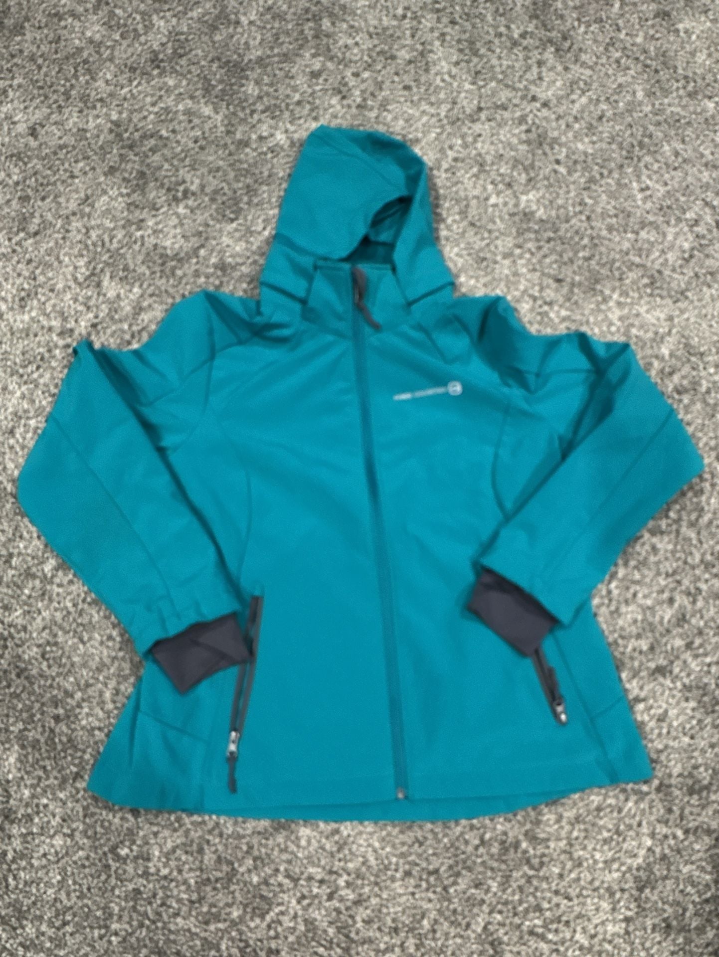 Free Country Softshell Hooded Jacket Size X-Large Teal Blue 2