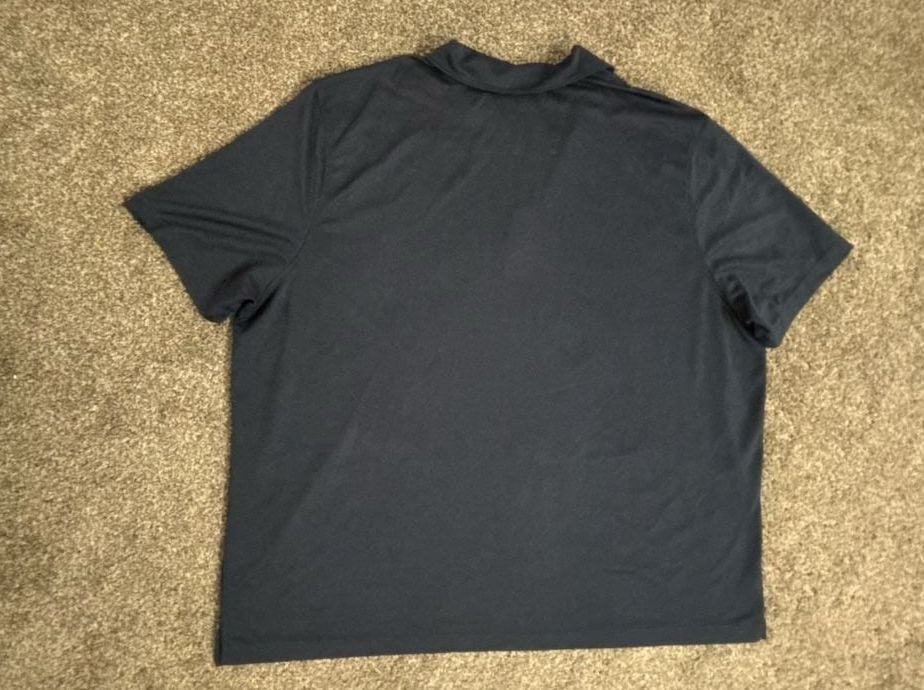 Perry Ellis Polo Shirt Size 4X Navy Short Sleeve Collared Polyester 9