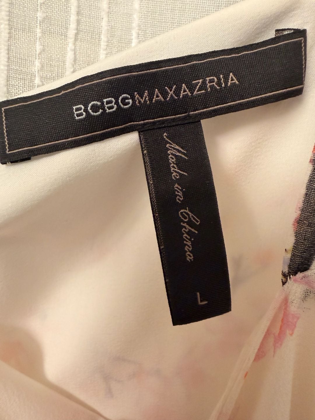BCBGMaxAzria Aaric Floral Hi Lo Dress Size L Multi Chiffon 6