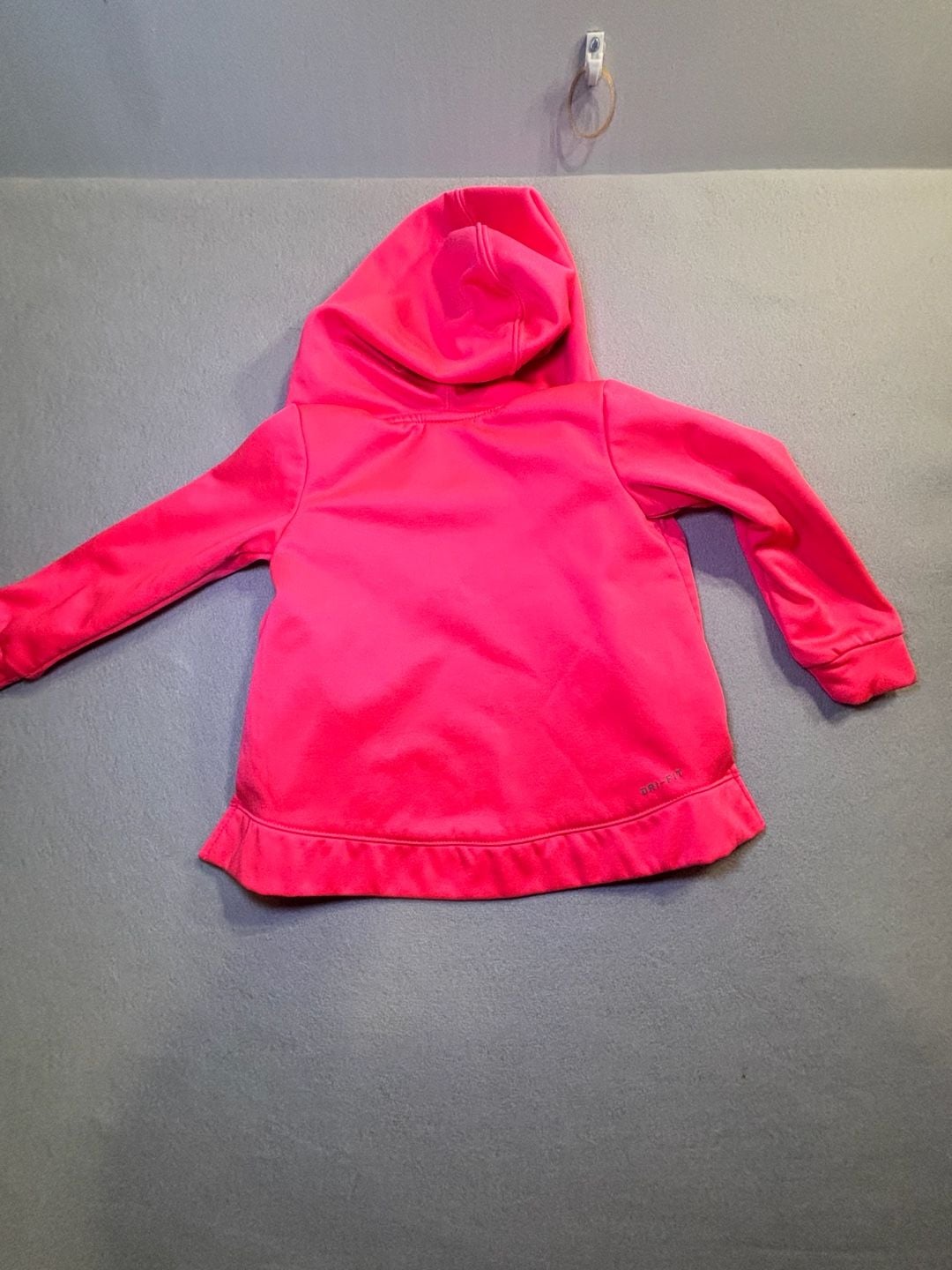 Nike Dri-FIT Zip-Up Hoodie Size 2T Pink Fleece Jacket 4
