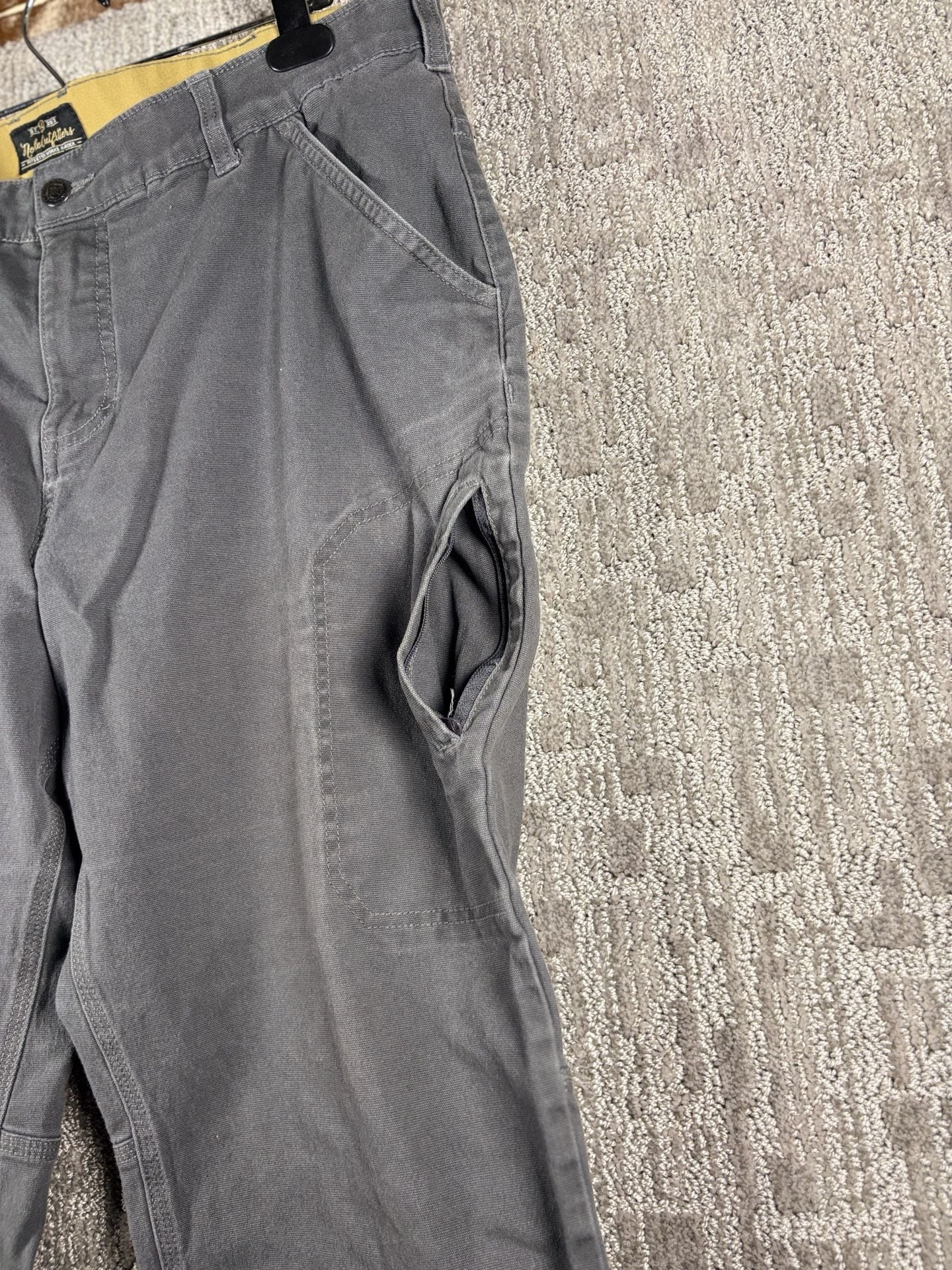 Noble Outfitters Work Pants Size 18 Gray Canvas Cargo Utility 244 3