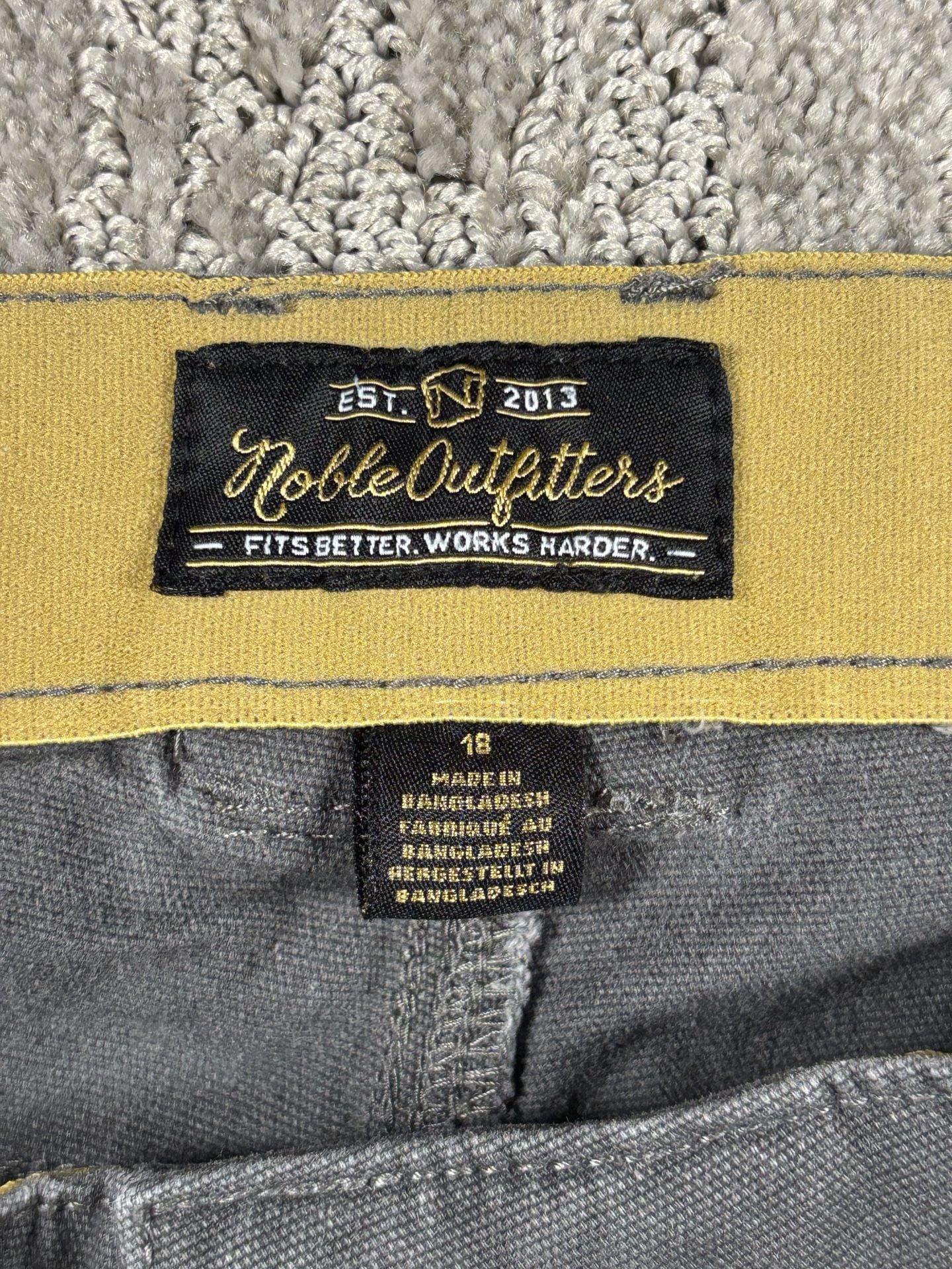 Noble Outfitters Work Pants Size 18 Gray Canvas Cargo Utility 244 4